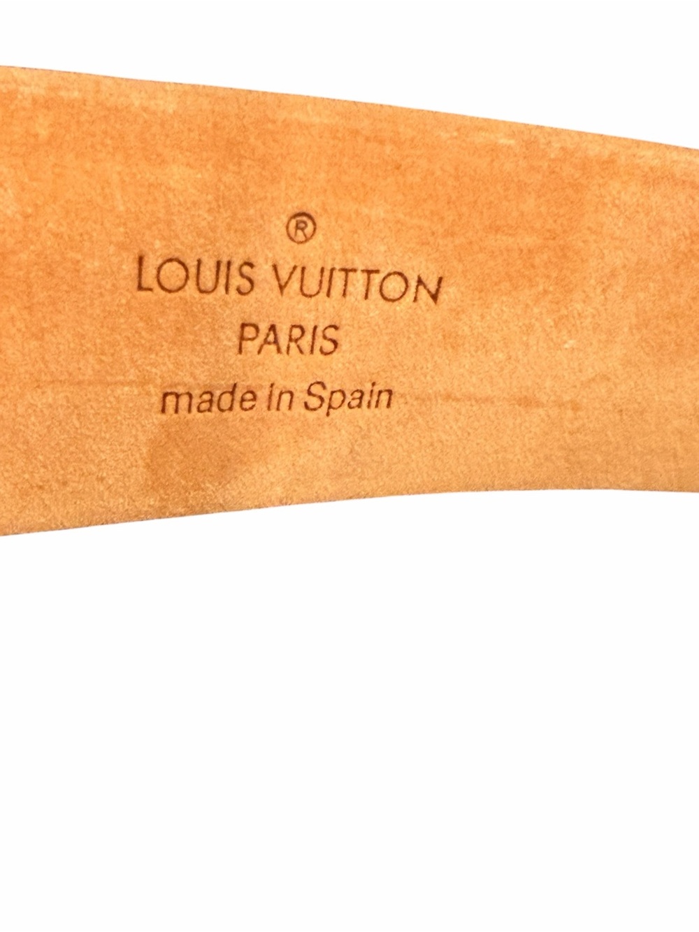 Louis Vuitton Brown Monogram Canvas Belt with Gold Buckle - Picture 5 of 6
